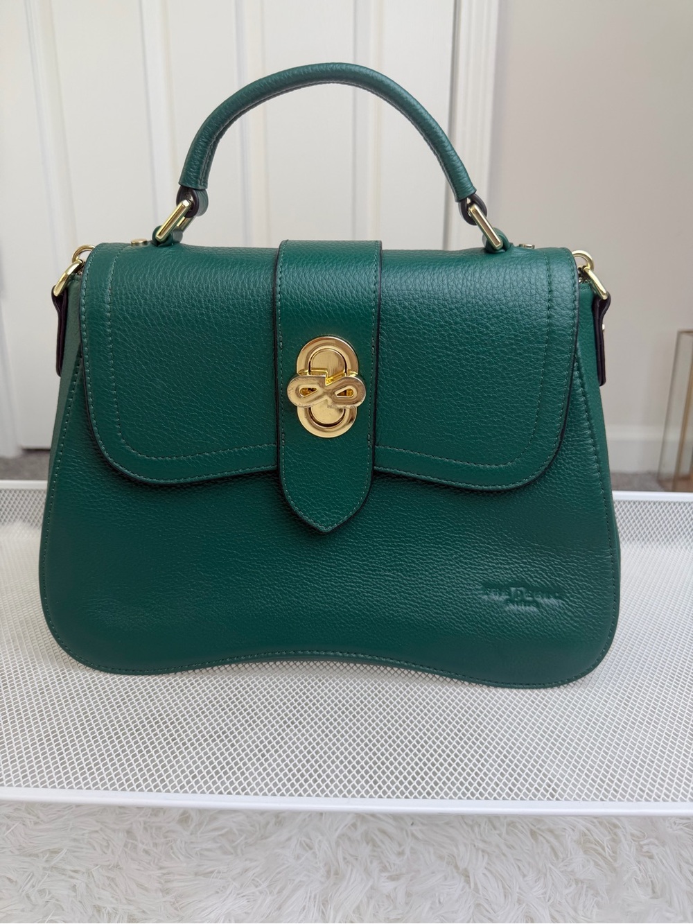 Pebbled Leather Top-Handle Satchel